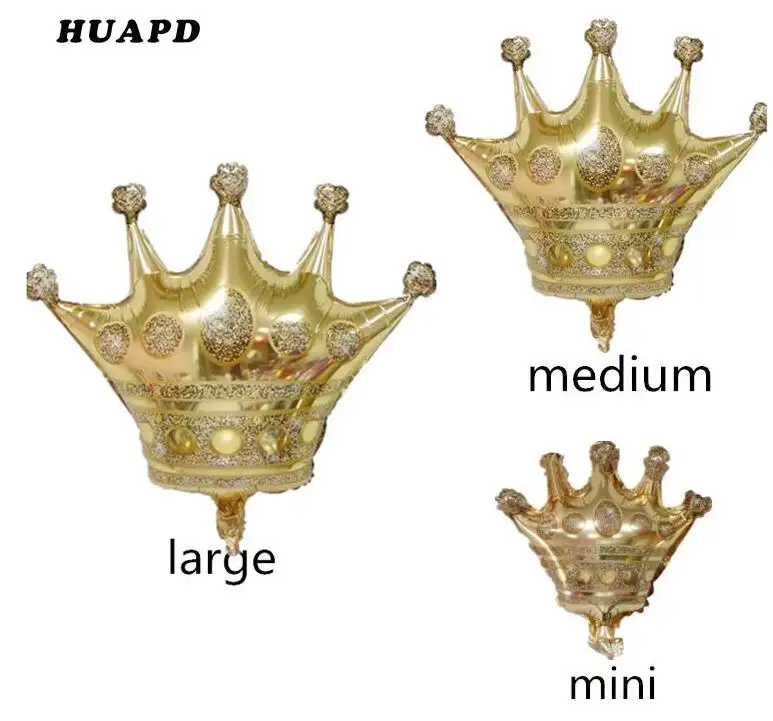Новые Алюминиевые Воздушные шары в форме золотой короны Детские праздничные