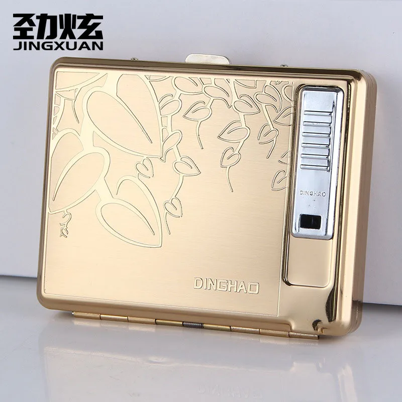 Новинка ветрозащитная металлическая рельефная сигарета с зарядкой от usb box