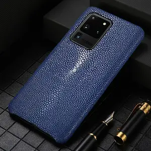 langsidi luxury stingray phone case for samsung s20 plus s20fe s21 ultra s10 genuine leather cover for galaxy s20 ultra note 20 free global shipping