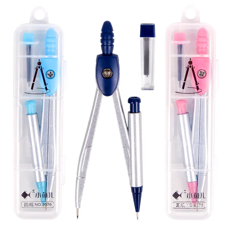 

2021 New 8 Pcs/set Protractor Drawing Triangle Eraser Compasses Set Math Eraser Ruler for Students School Supplies 2 Colors