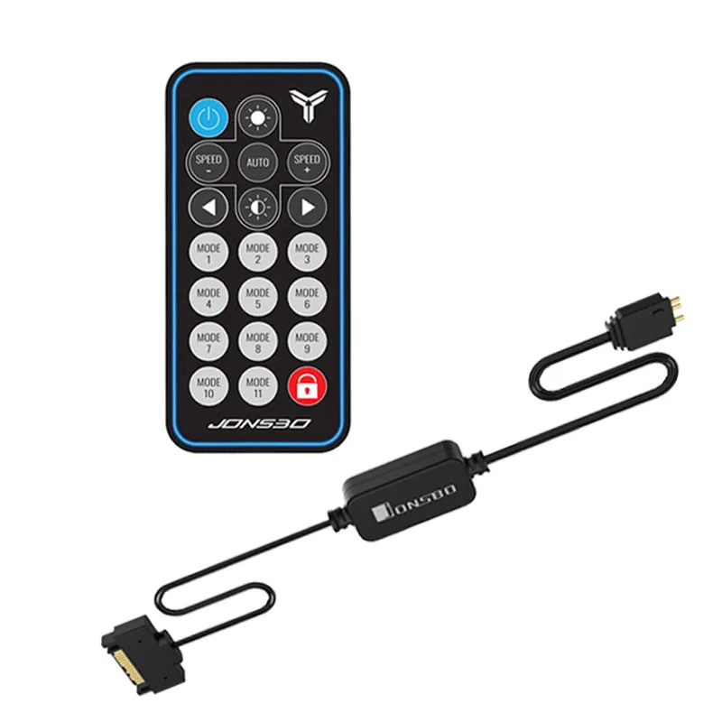 JONSBO 5V 3Pin AURA RGB Control ler SATA источник питания Светильник в полоску с пультом