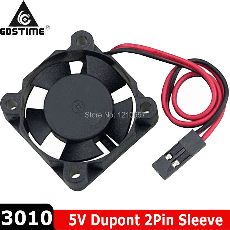 Gdstime DC 5 в 30 мм Dupont 2 контактный разъем 3010 30x30x10 3 см охлаждающий вентилятор для