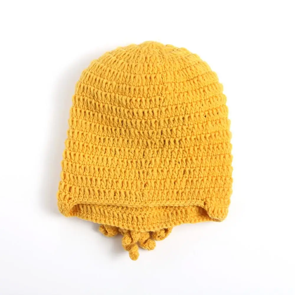 Новинка 2020 зимняя теплая вязаная шапка унисекс с изображением осьминога ручной