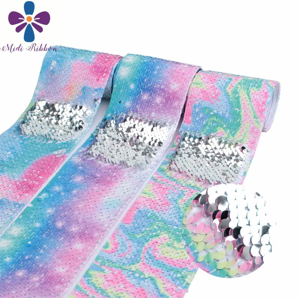 3 &quot75 мм Фиолетовый Galaxy градиент цвета радуги двойной Реверсивный Серебряный