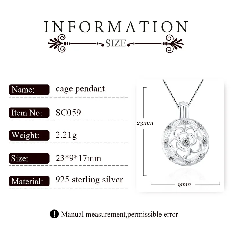 CLUCI реальные 925 пробы серебро Для женщин жемчуг подвеска Подвески Подвеска в