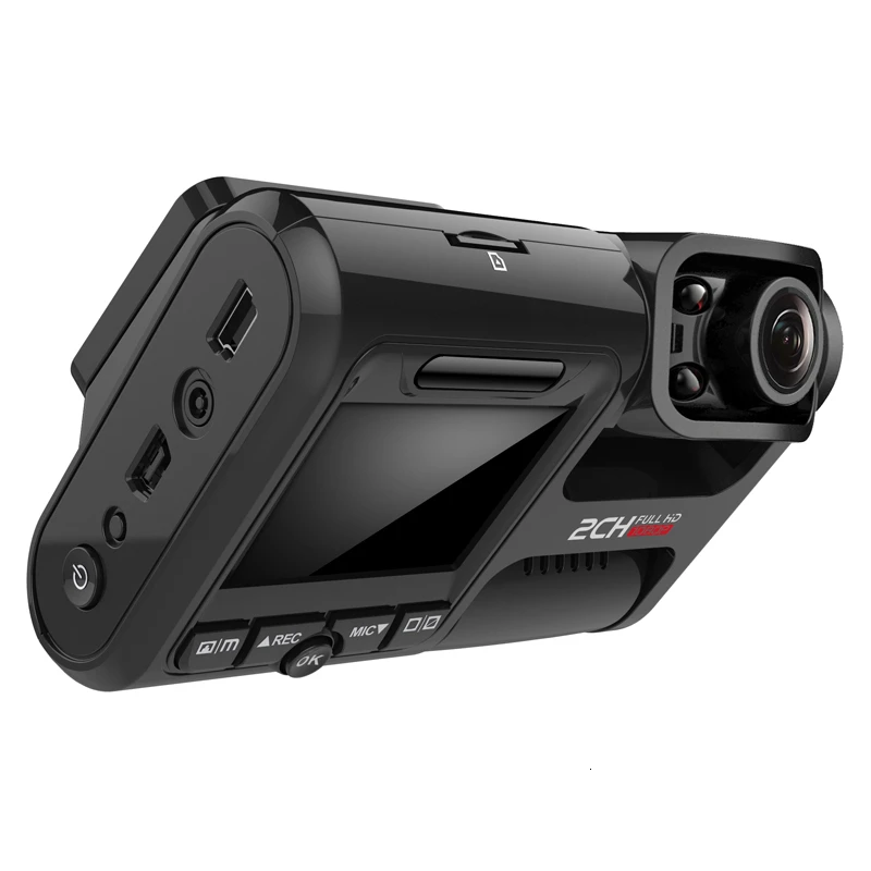 2K 2160P WIFI GPS видеорегистратор с двумя объективами Автомобильный функцией ночного