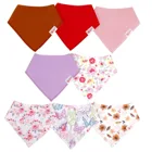 Детскую бандану слюни нагрудники абсорбент хлопок органический супер мягкая куртка из искусственной кожи для мальчиков и девочек в стиле унисекс нагрудник для прорезывания зубов и слюни упаковка из 10 шт.