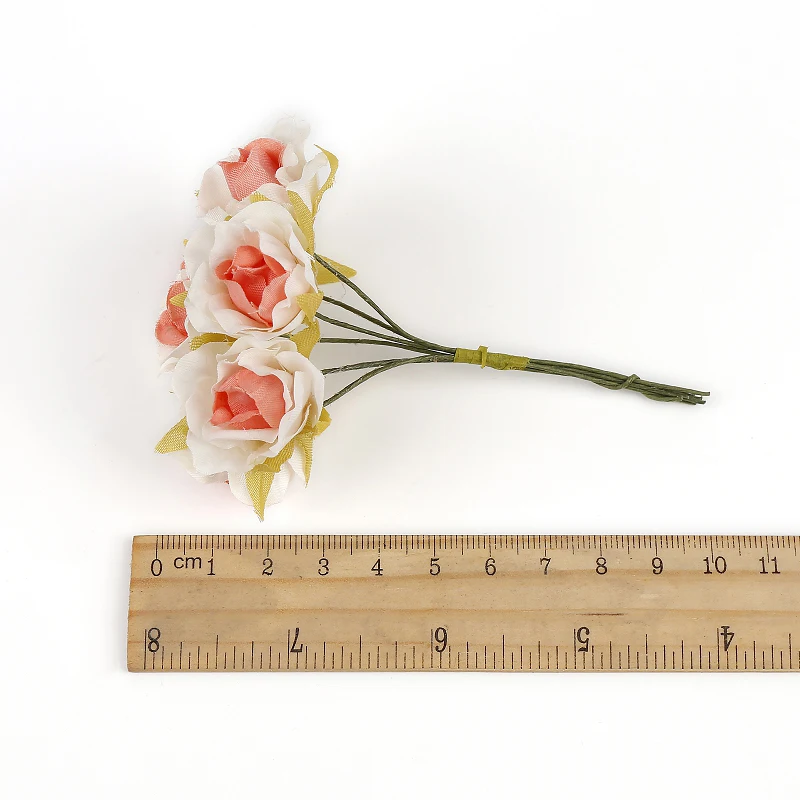 6 шт. 2 53 см шелк ручной работы розы искусственные цветы для свадебной вечеринки