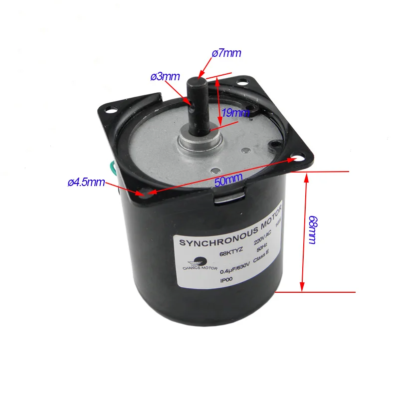 Синхронный мотор-редуктор с кронштейном 68KTYZ синхронный мотор постоянным