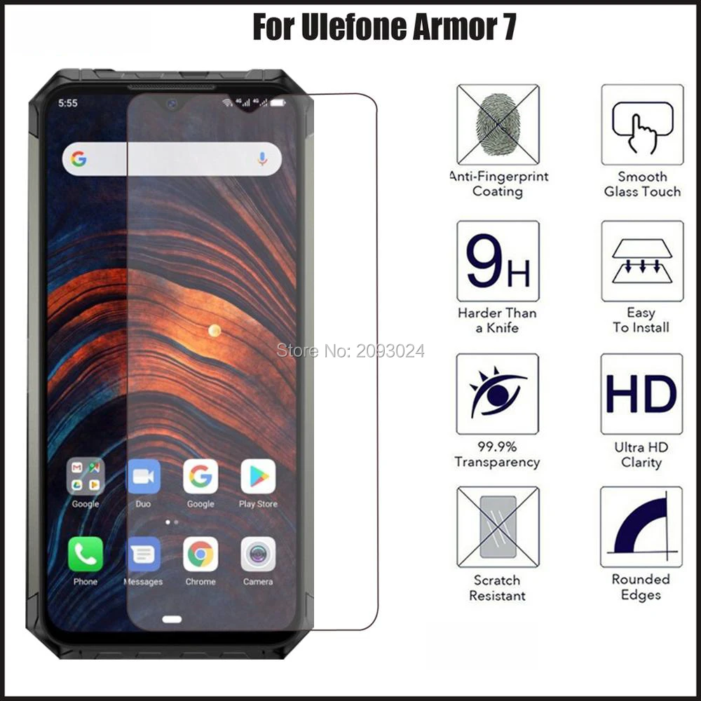10 шт. закаленное стекло для Ulefone Armor 7 Защита экрана Защитная стеклянная пленка |