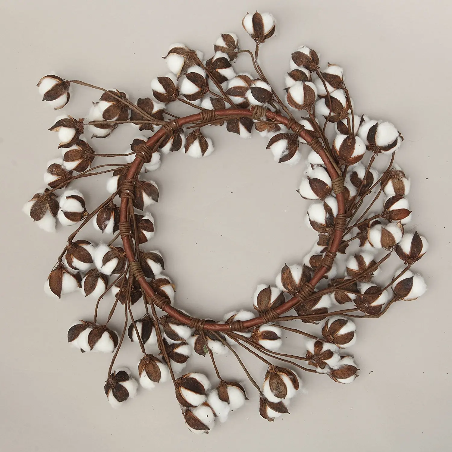 

Dried Cotton+Plastic Stem Flower Branch Artificial Cotton Plants Flower DIY for Home Wedding Party Decoration Wreath