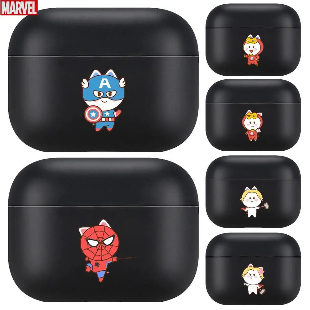 

Cat ears Marvel For Airpods pro 3 case Protective Bluetooth Wireless Earphone Cover for Air Pods airpod case air pod Cases black