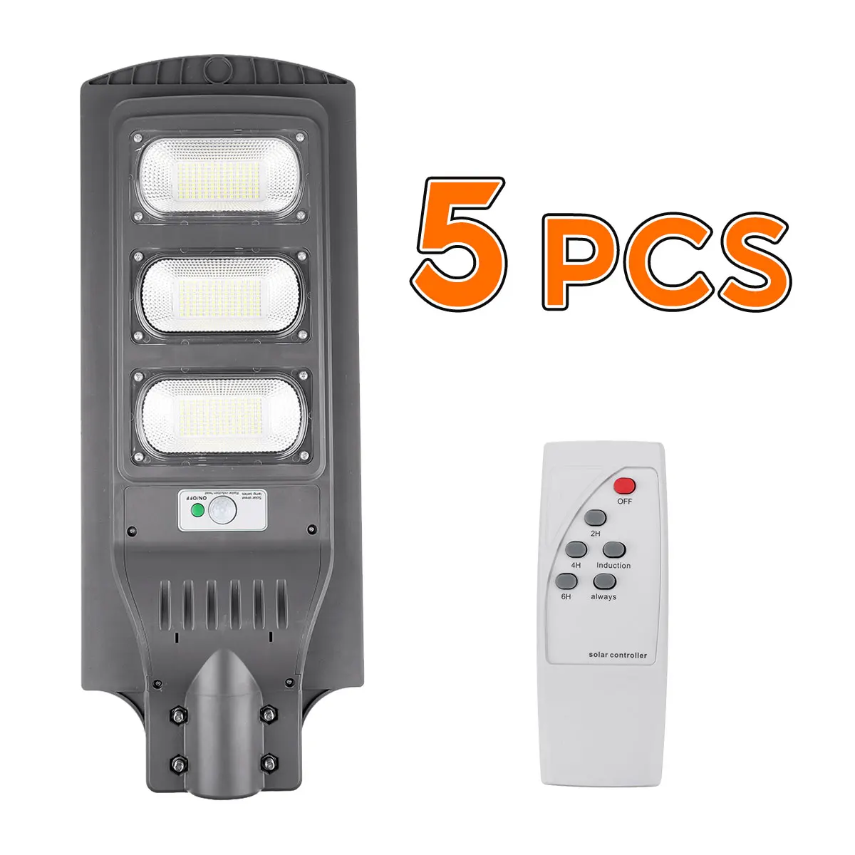

5pcs/set AUGIENB 360W 351 LED Solar Street Light Super Bright Radar PIR Motion Sensor Security Lamp for Outdoor Garden Road