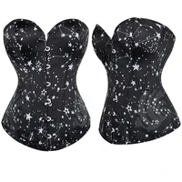 2022 newest corset top sexy waist shaper floral women bustier corset overbust lingerie brocade victorian fashion dropshipping6xl