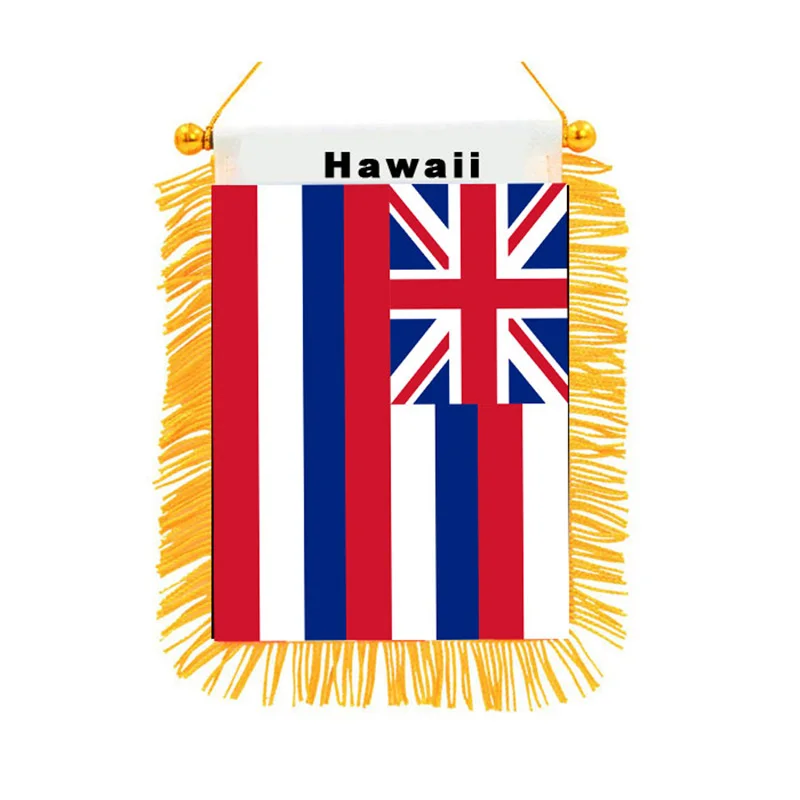 

Гавайский двухсторонний мини-подвесной флаг с принтом, водонепроницаемый домашний декор, Национальный флаг