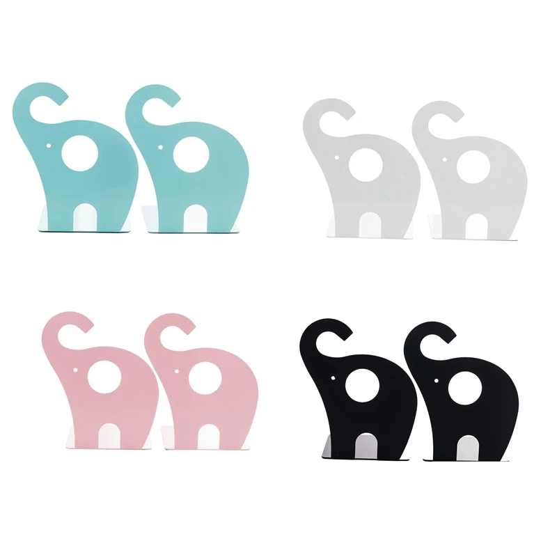 

1 пара милых мультяшных слонов, Нескользящие металлические подставки для книг для детей, украшение в подарок