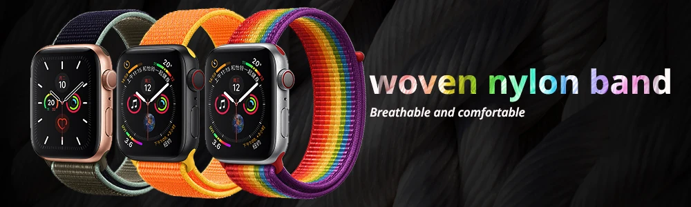 Спортивный ремешок-петля для apple watch band 4 3 iwatch band 44 мм 40 мм correa apple watch 4 браслет-липучка 42 мм 38 мм аксессуары