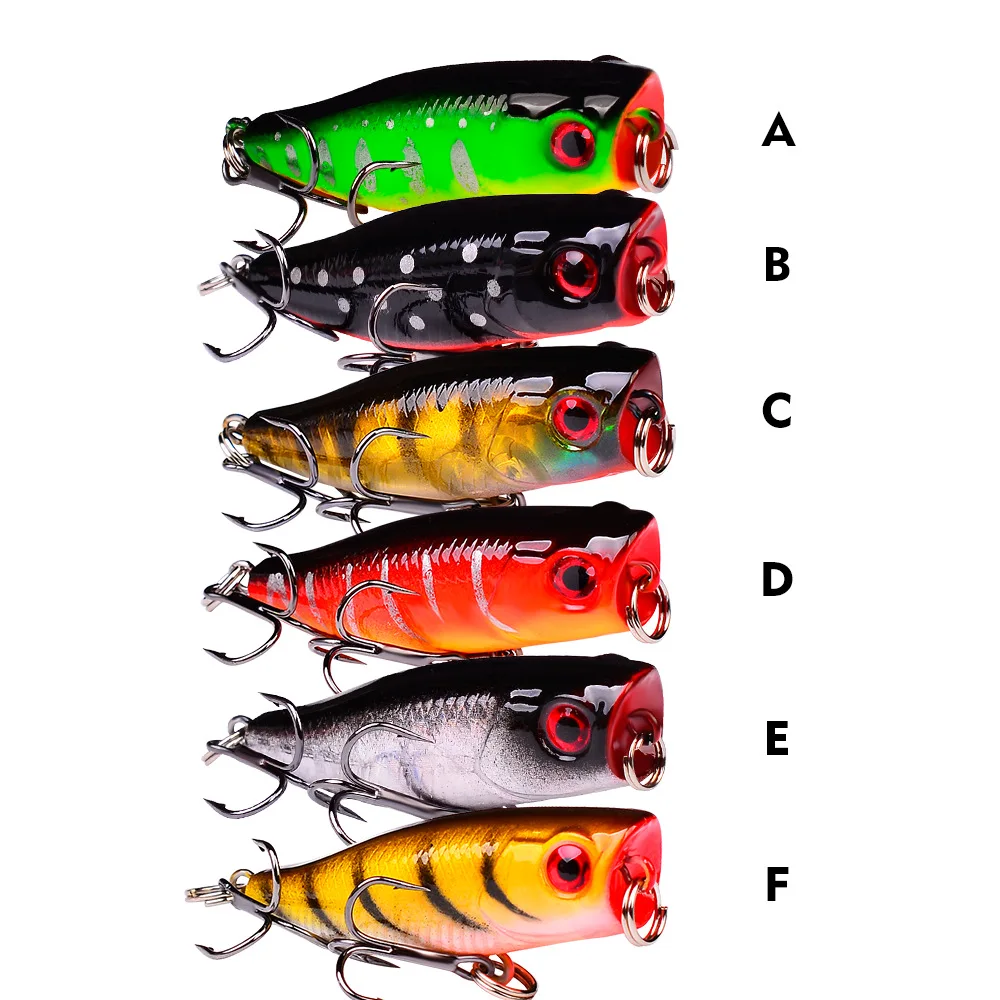

1PCS New Hard Poper Fishing Lure4.5cm 3.5g Topwater Fish Baits 10# Hooks Tackle Wobblers for trolling Predator fishing