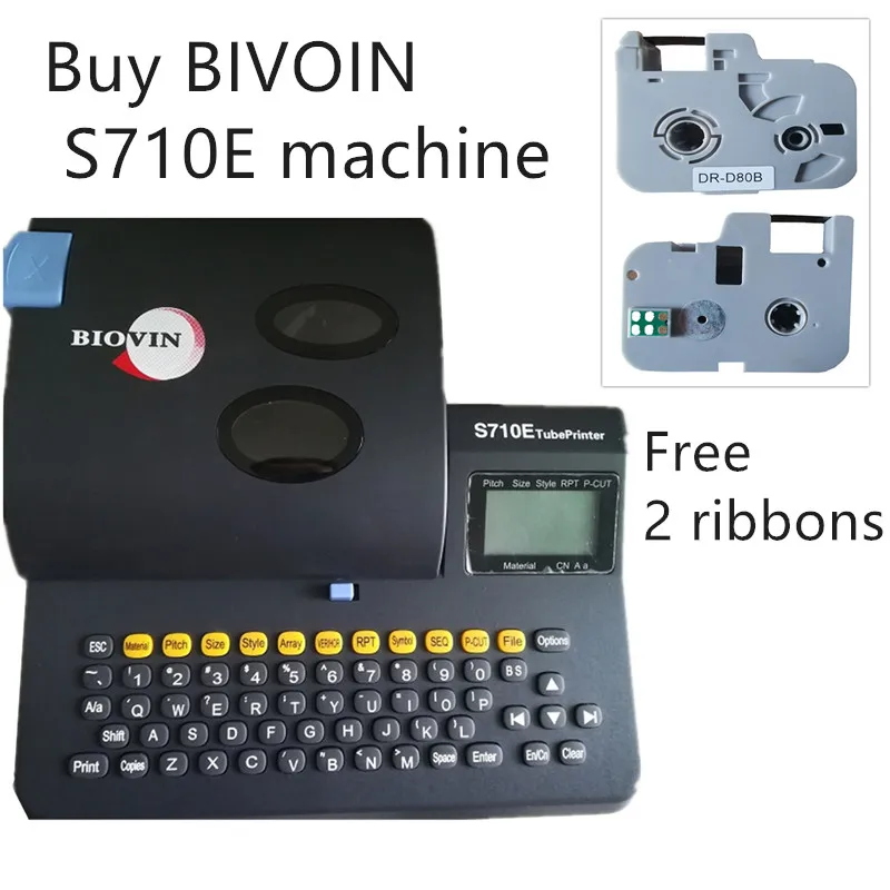 Оригинальный аутентичный BIOVIN S710E Термоусадочные Трубки Маркер для кабеля ID