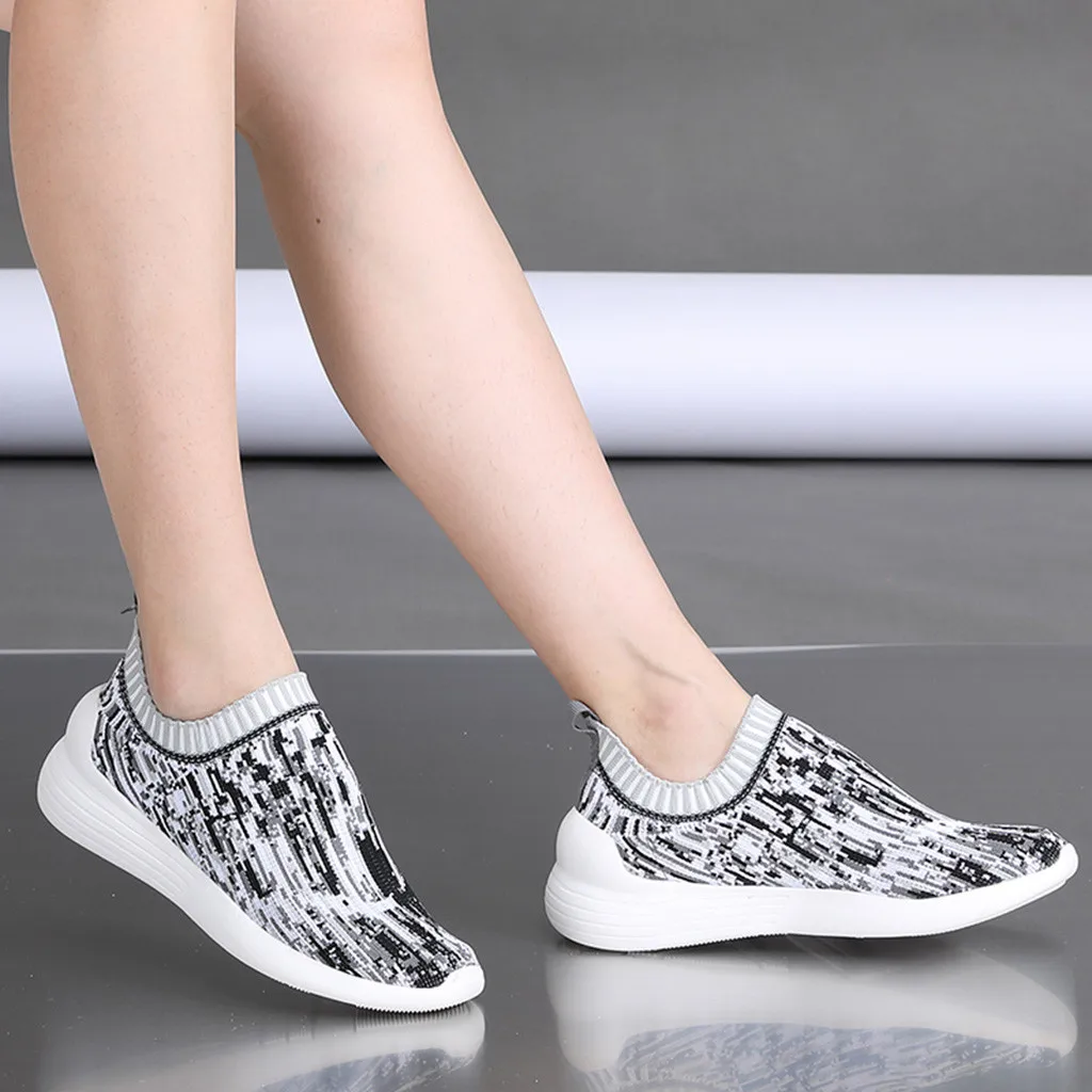 Женские кроссовки Модные Повседневные Дышащие легкие спортивные без застежки