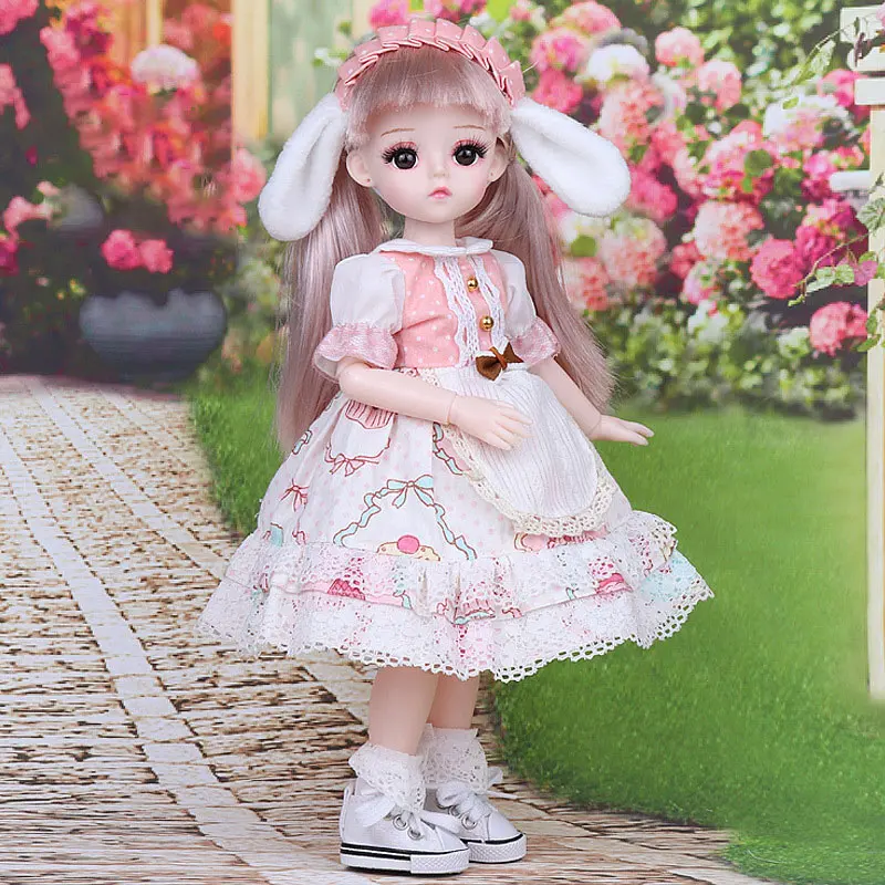 

Кукла шарнирная, 30 см, с 15 подвижными суставами и школьным костюмом