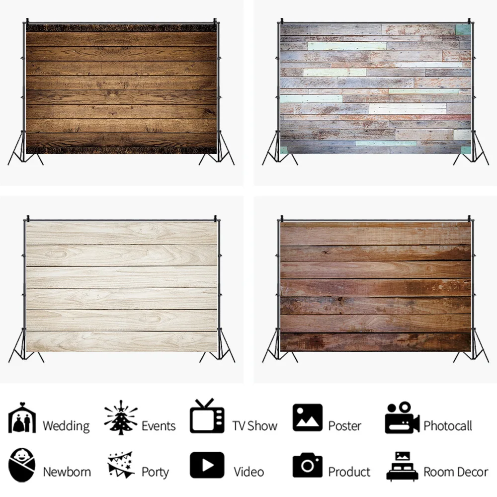 

Виниловый фон для студийной портретной фотосъемки с изображением деревянной кирпичной стены и пола и дощатого питомца