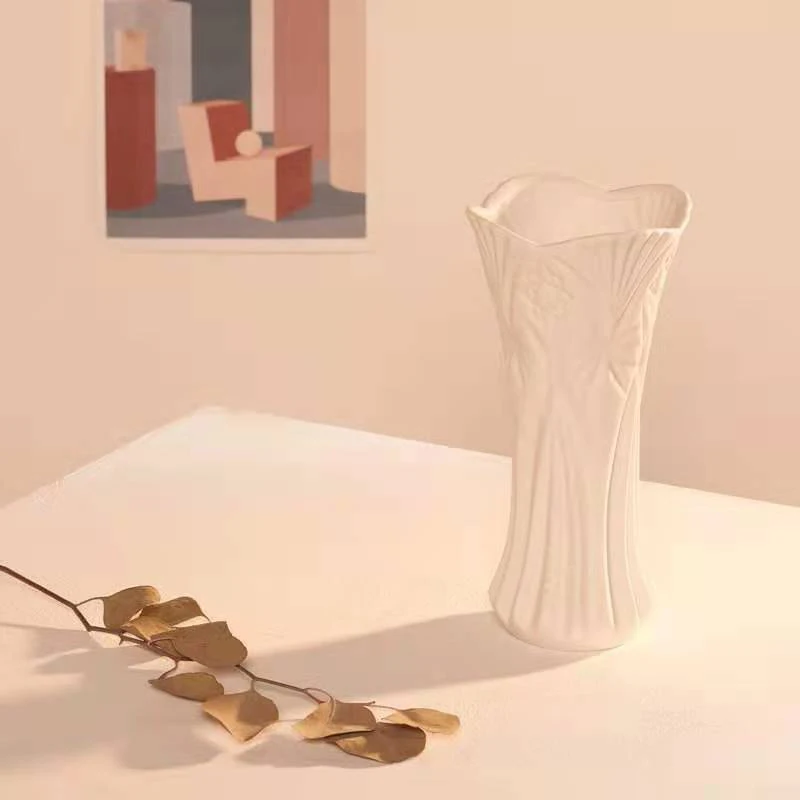 

Creative Vases White Flower Jarrones Nordic Ceramics Floreros Aesthetic Room Decor Home Decoracao Para Casa Вазы Для Интерьера