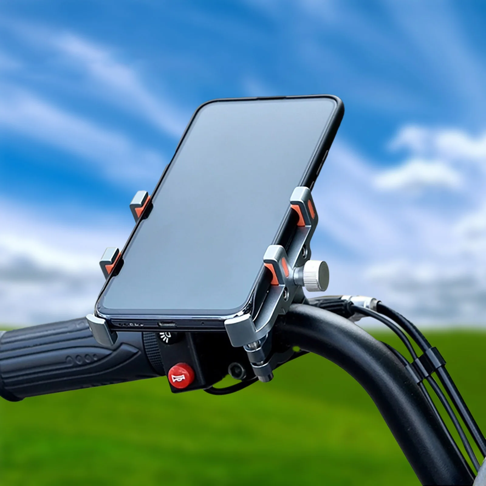 

Bicycle Accessories Aluminum Alloy Handlebar Mobile Phone Holder Suitable 60-100 Mm Wide Mobile Phones Portable Adjustablle -40