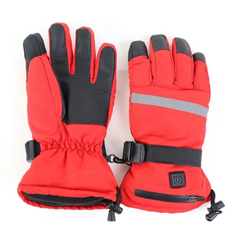 

Winter Outdoor Glove 4.5V Heating Keep Warm Gloves Windproof Waterproof Unisex, for Cycling, Skiing, Mountaineering,Red