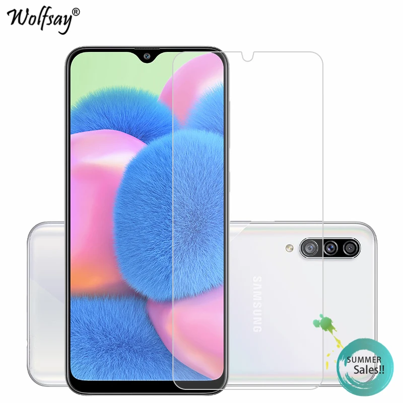 Protector de pantalla de vidrio templado para Samsung Galaxy A30S, pel&iacute;cula de vidrio para tel&eacute;fono Samsung A30S, 2 uds.-0