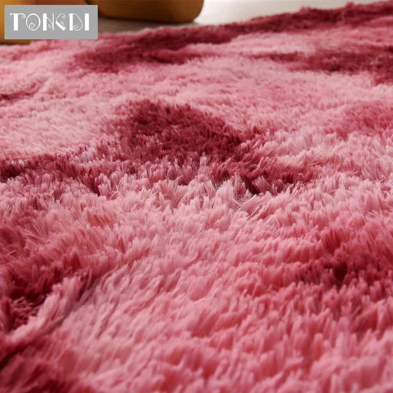 TONGDI коврик для ковров мягкий элегантный лохматый детский шерстяной замшевый