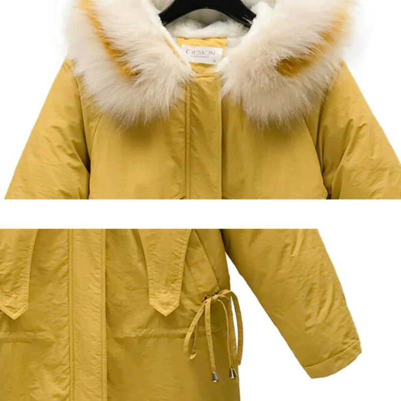 

Parkas Mujer 2019 New Winter Jacket Women Parka Coat Down Cotton Jacket Plus Size Long Hooded Plus velvet Warm Wadded Outwear