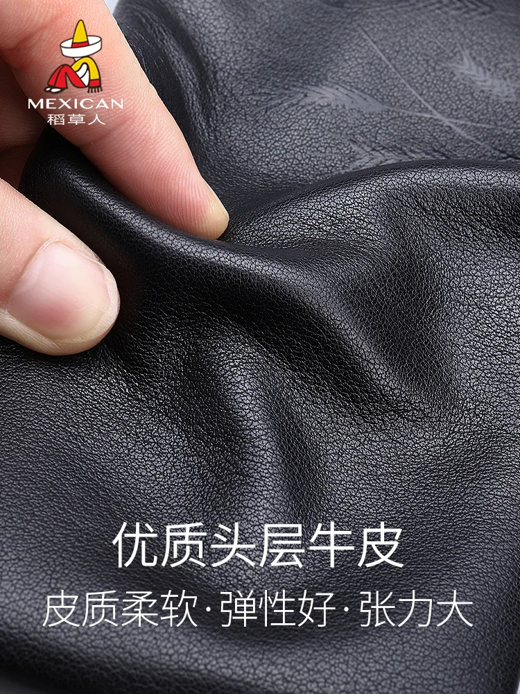 

Wallet male leather paragraphs short 2021 new young male student man contracted popular logo leather wallet