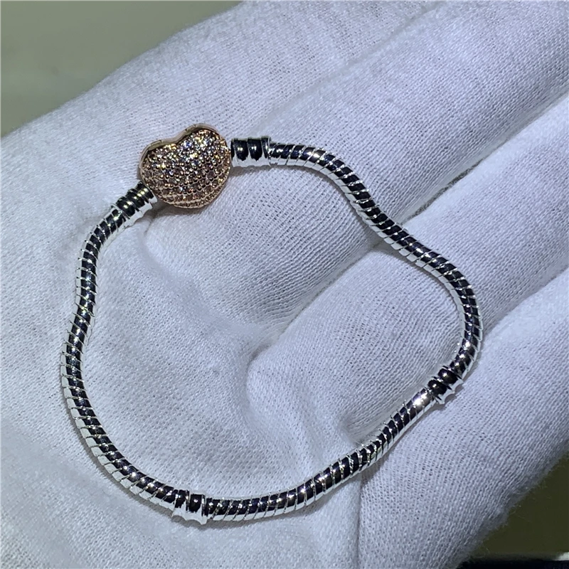 Оригинальный браслет цепочка из серебра 925 пробы с цепочкой в виде змеи