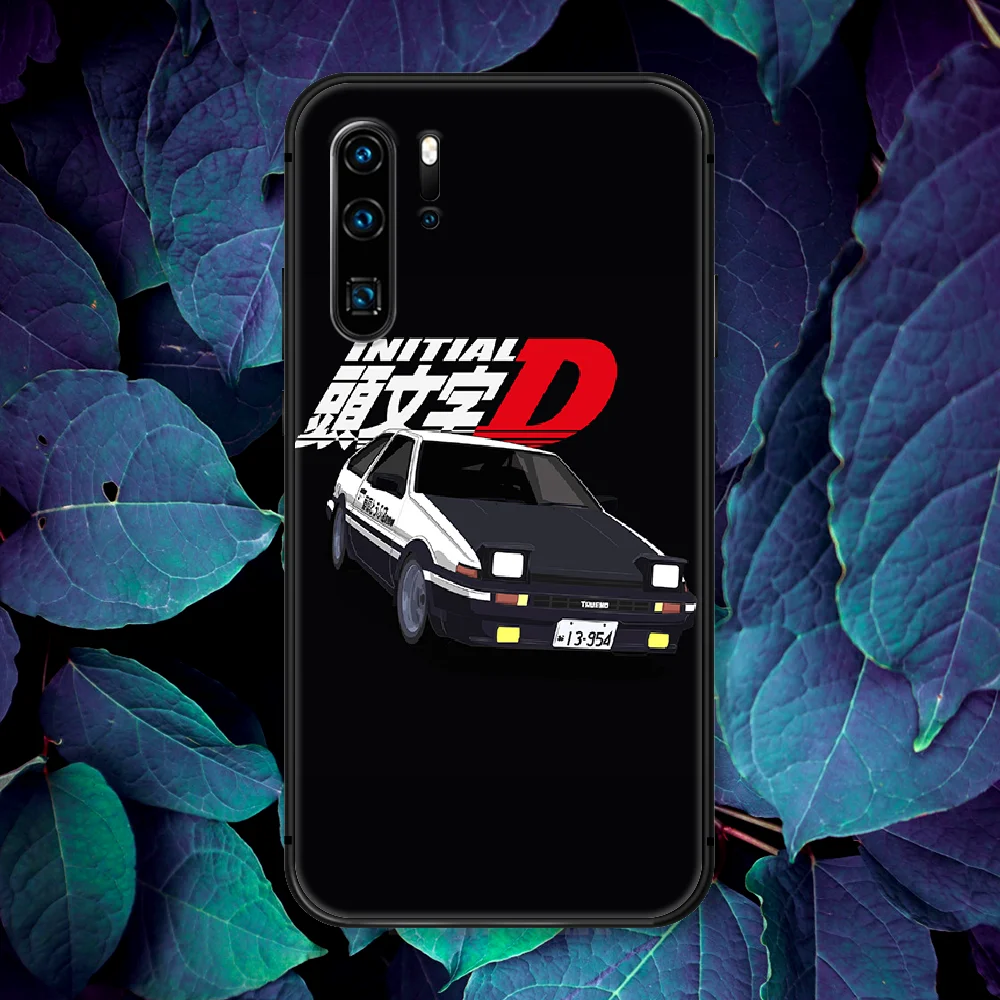 

Initial D AE86 Sport Car Phone Case For Huawei P Mate Smart 10 20 30 40 Lite Z 2019 Pro black Waterproof 3D Hoesjes Fashion