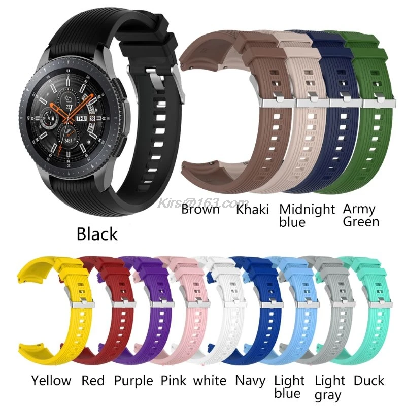 

22mm Sports Wrist Strap Silicone Watch Band for Sam-sung S3/Ga-laxy Watch 46mm