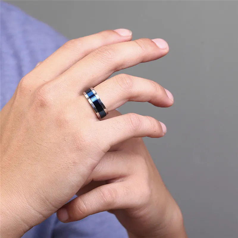 Модные крутые мужские и женские кольца из нержавеющей стали с поворотом на палец