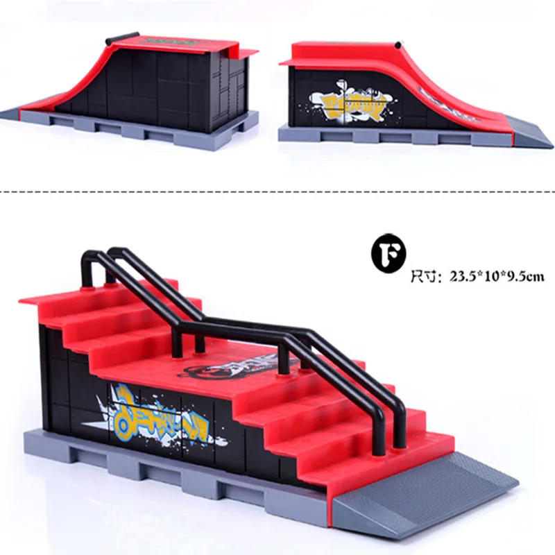 

Палец скейтборды комплект для катания на коньках игрушки скейт-парк Рампы комплект Запчасти для Tech практика палуба забавные интерьер Экстр...