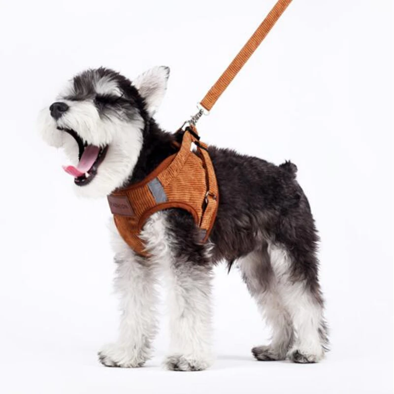 

Winter Pet Warm Dog Vest Adjustable Cat Chest Strap Breathable Large Medium Small Reflective with Traction Rope