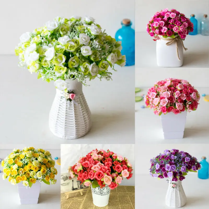 Цветочные горшки или кашпо 21 голова искусственный Шелковый Искусственный цветок