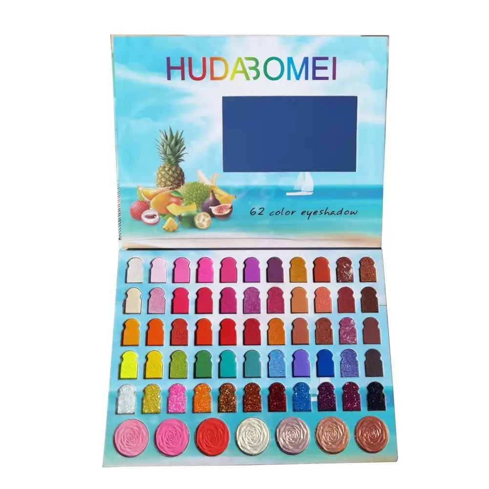 

62 Color Highly Pigmented Long Lasting Waterproof Eyeshadow Pearly Matte Sequins Multicolor Eyeshadow Palette Earth Color Set