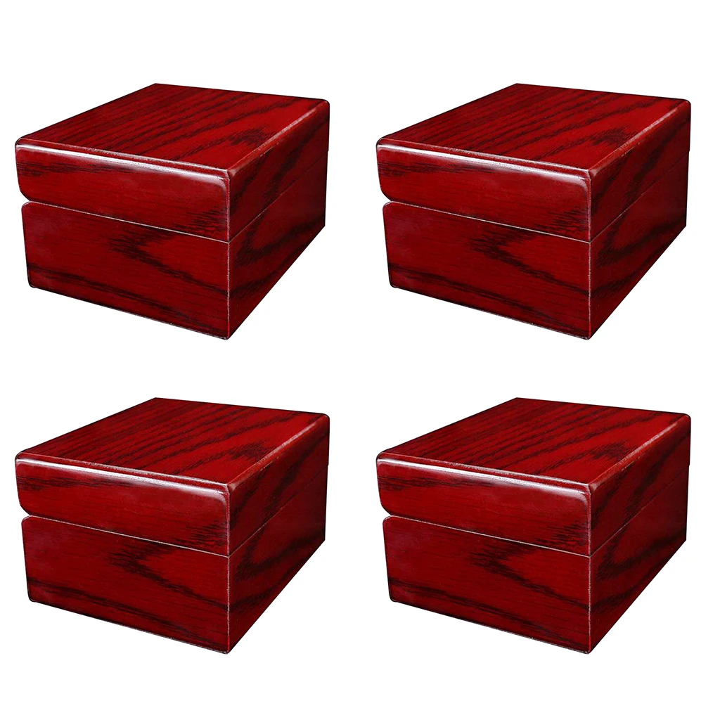 Фото 4Pcs Wood Watch Display Box Case Collection Vintage Style Jewelry Storage Organizer for Women Men - Red Наручные часы 4Pcs Wood Watch Display Box Case Collection Vintage Style Jewelry Storage Organizer for Women Men - Red Наручные часы