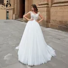 2020 кружевные свадебные платья в стиле бохо с V-образным вырезом