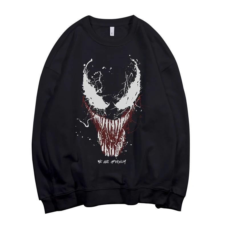 Todhoof Venom унисекс вырез лодочкой хлопковая толстовка Азиатский размер