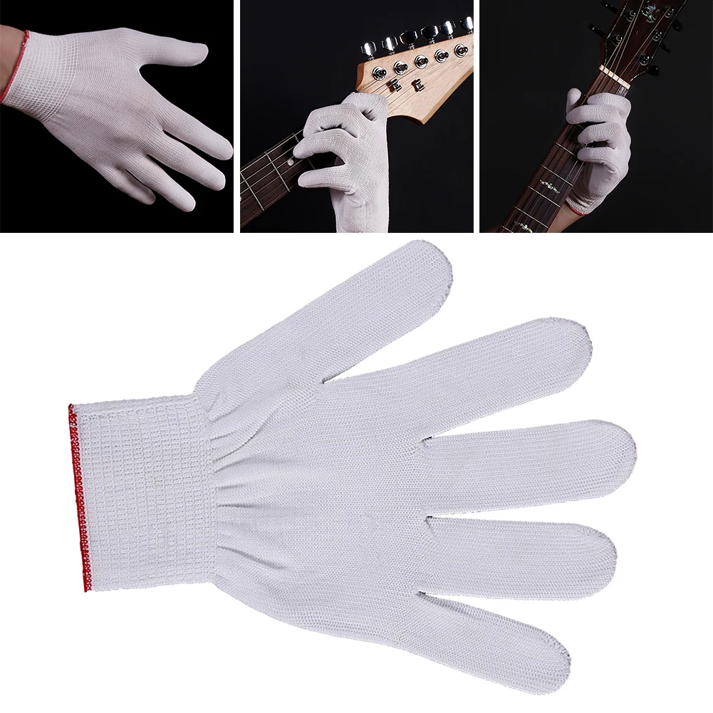 

Fingertip Guitar Gloves Anti-Pain Hand Protector Bass Glove Practice Fingertips Mitten for Professional Beginner Musicians