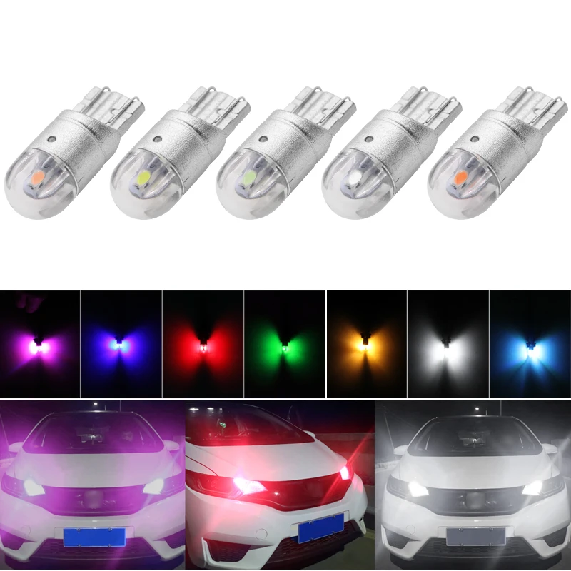 1 шт. сигнальная лампа 3030 T10 2 Led Автомобильная Лампа W5W Led T10 Светодиодные лампы для автомобилей Белый 5W5 зазор резервный Обратный Свет Стайлинг автомобиля