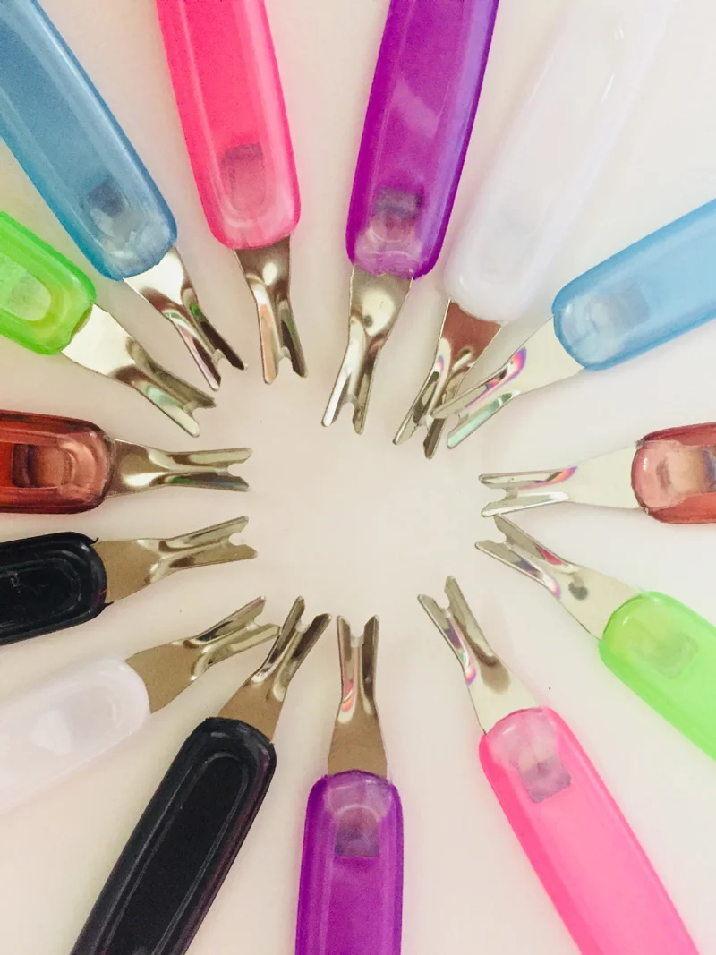 10 шт./лот новая вилка для кожи старой инструмент ногтей отделки пластиковая ручка