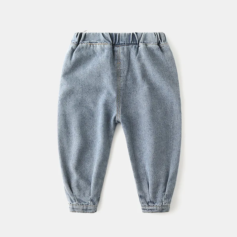 Джинсы с дырками для мальчиков и девочек Хлопковые Штаны отличного качества