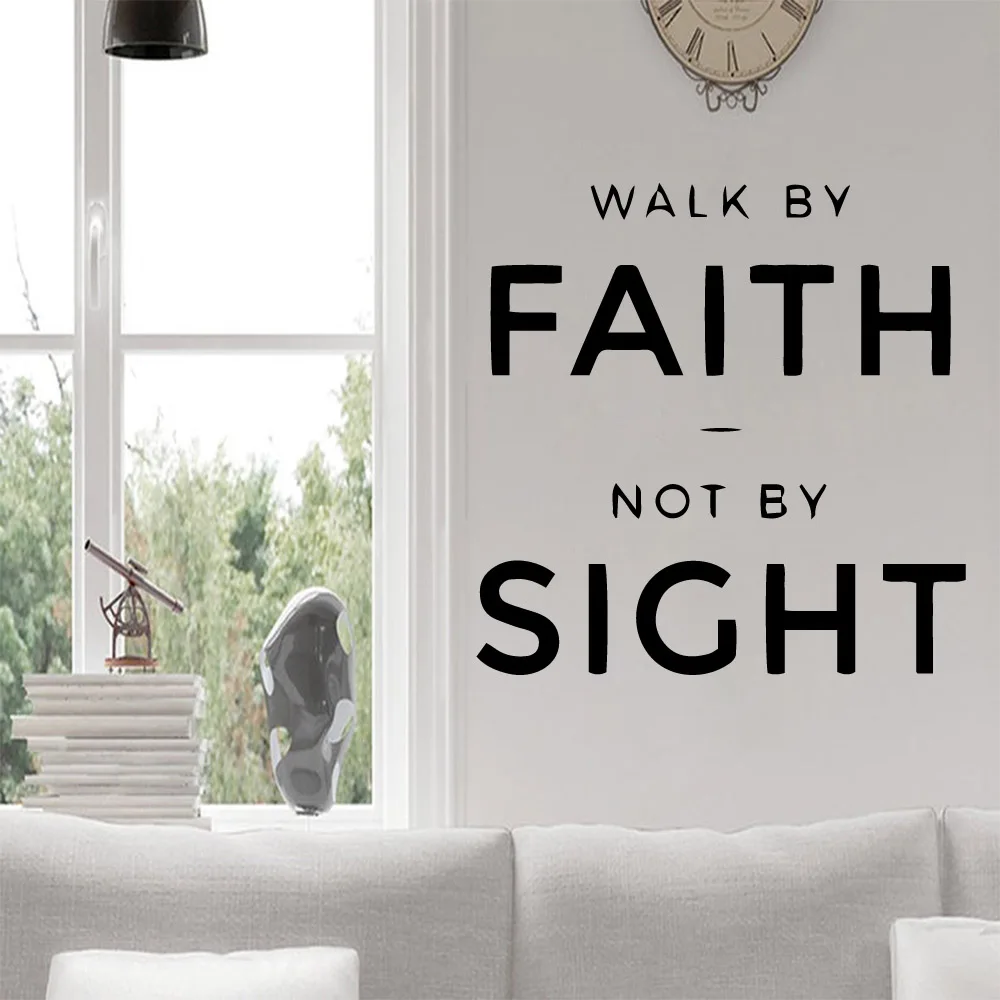 Фото Настенная виниловая наклейка с цитатами романтическая прогулка по вере домашний