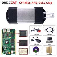 2020 lastest can clip v190v195 full chip gold pcb board with cypress an2135sc2136sc chip a obd2 diagnostic interface for cars